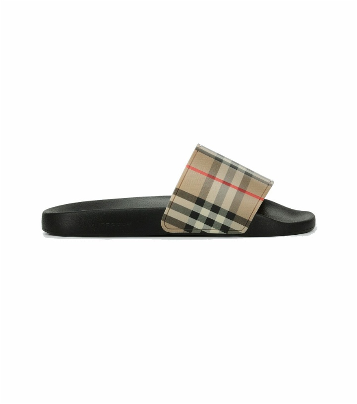 Photo: Burberry - Furley Vintage checked slides