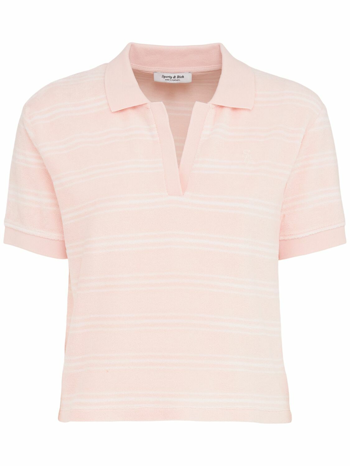 Sporty & Rich Lacoste Serif Polo Blue Half Zips Sporty & Rich