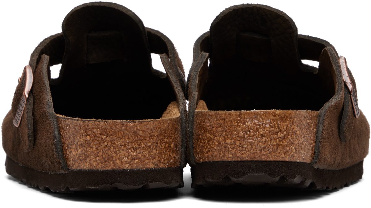 Birkenstock Brown Regular Boston Soft Footbed Slip-on Loafers