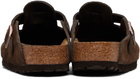 Birkenstock Brown Regular Boston Soft Footbed Slip-on Loafers