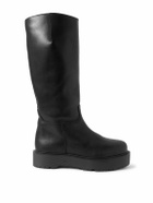 Enfants Riches Déprimés - Logo-Embossed Leather Boots - Black