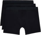 SKIMS Three-Pack Black SKIMS Stretch 5 Boxer Briefs
