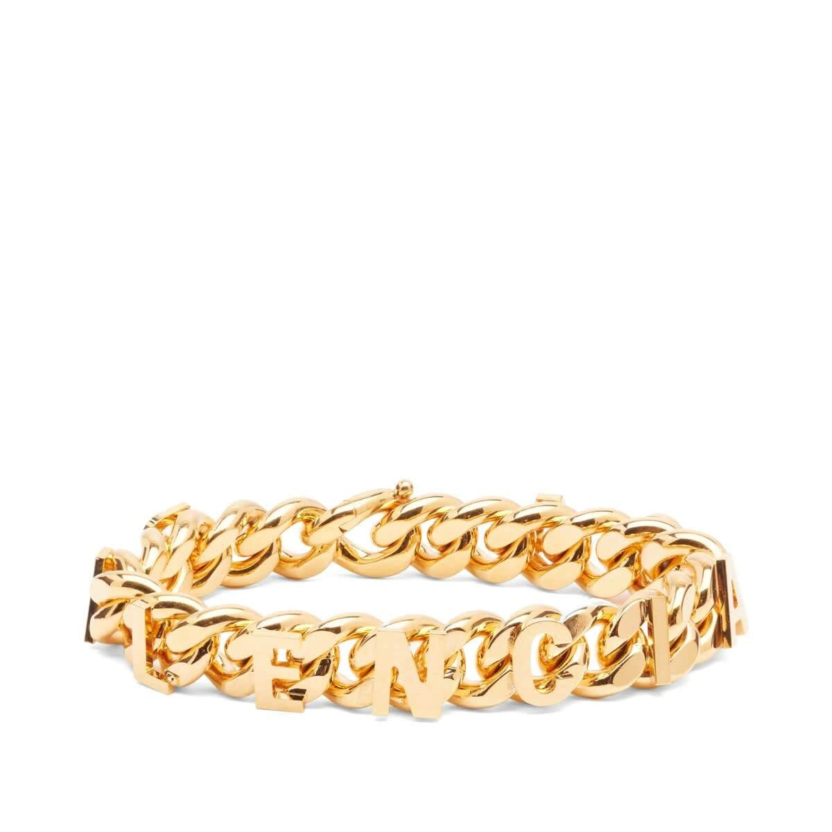 Photo: Balenciaga Men's Chain Logo Bracelet in Gold
