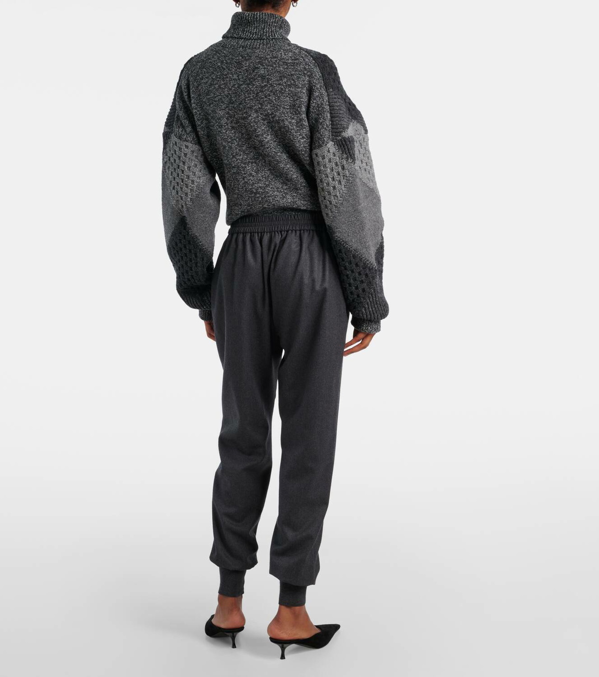 Stella McCartney Mid-rise wool tapered sweatpants