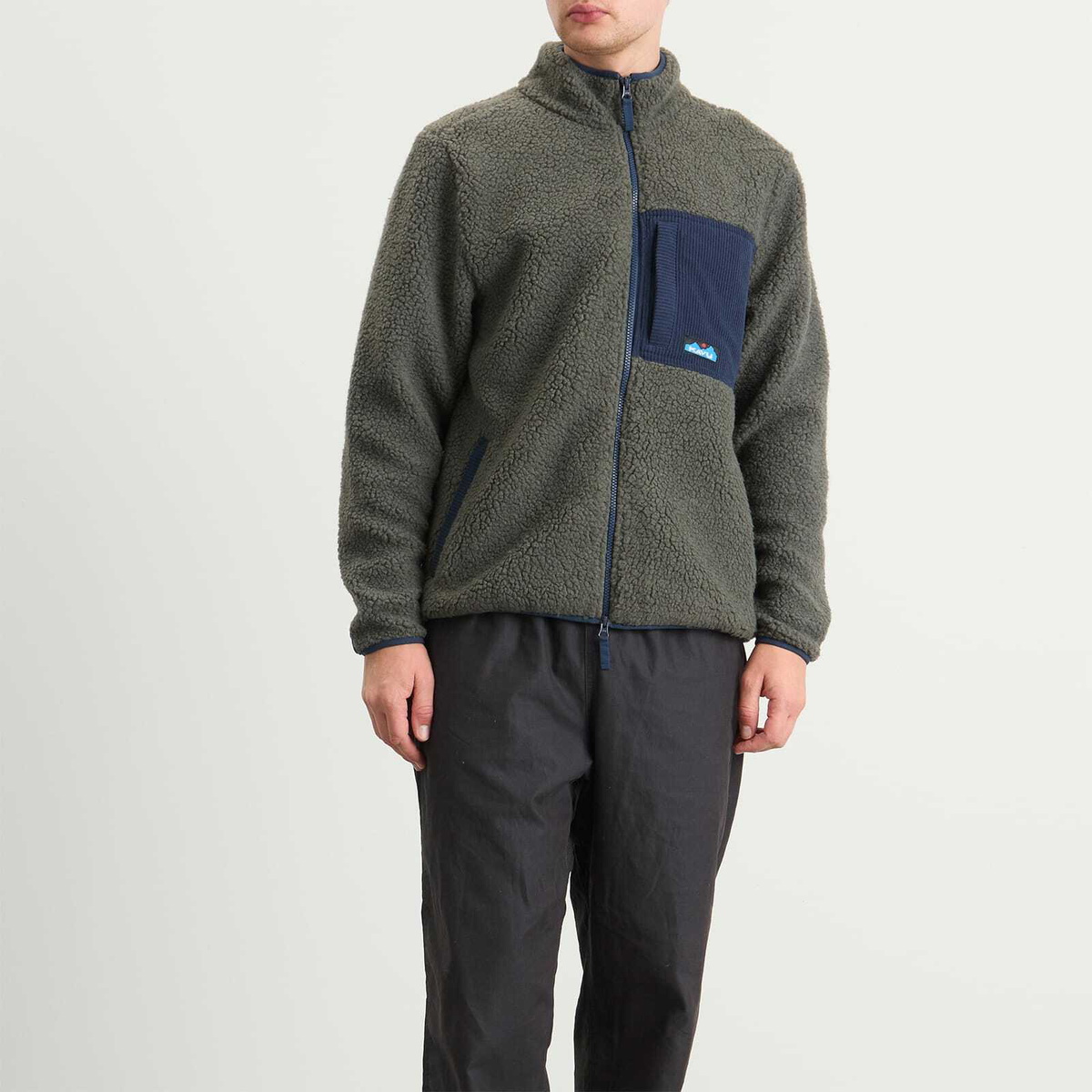 KAVU Men's Wayside Fleece Jacket in Ocean Storm