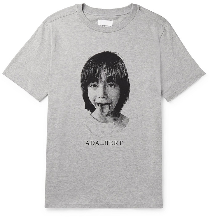 Photo: TAKAHIROMIYASHITA TheSoloist. - Slim-Fit Printed Mélange Cotton-Jersey T-Shirt - Gray