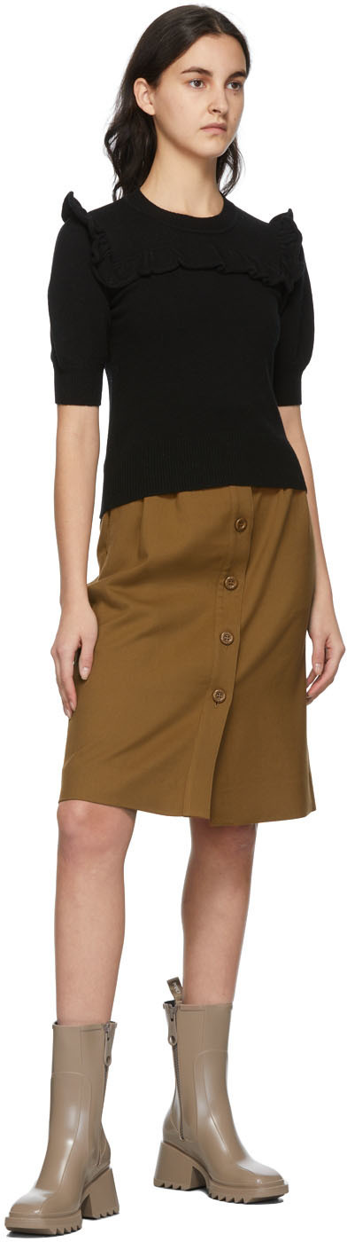 Khaki shop pvc skirt