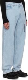Y/Project Blue Pinched Straight Jeans
