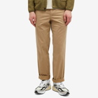 Norse Projects Men's Aros Regular Italian Brushed Twill Trousers in Utility Khaki