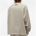 Fear of God ESSENTIALS Men's Spring Long Sleeve Printed T-Shirt in Dark Heather Oatmeal