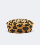 Ruslan Baginskiy Leopard-print wool felt hat