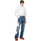 Heron Preston Blue Five-Pocket Jeans