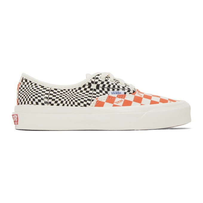 Photo: Vans Orange and Black Check OG Authentic LX Sneakers