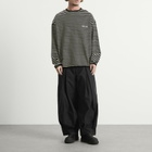 Anglan Men's Striped Long Sleeve in Black