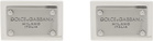 Dolce&Gabbana Silver Logo Tag Cufflinks