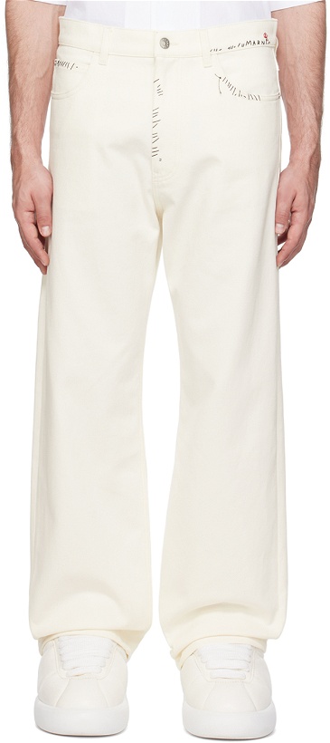 Photo: Marni White Embroidered Jeans
