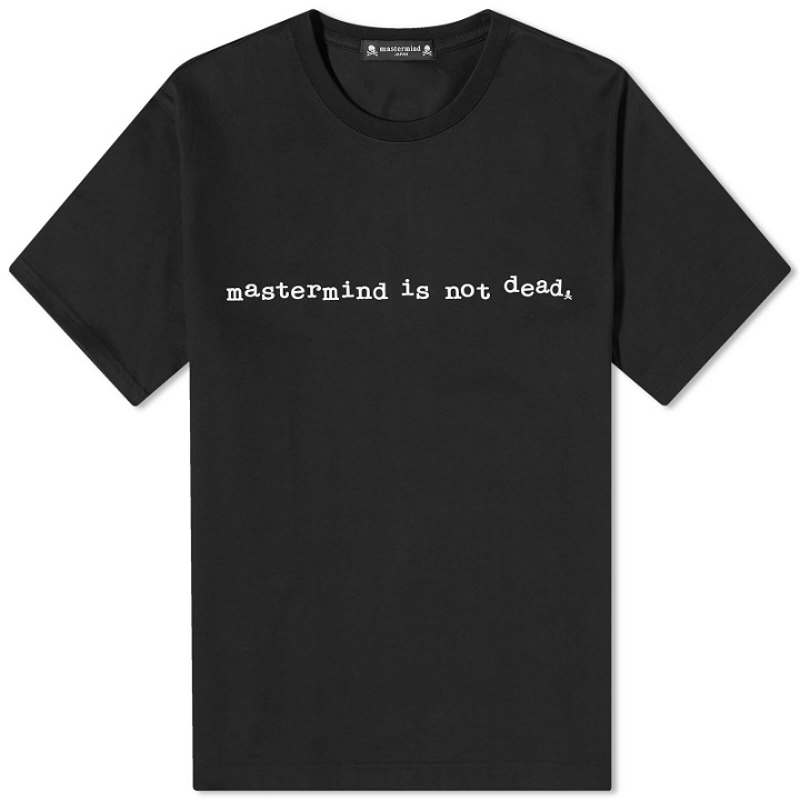 Photo: Mastermind Japan Men's Not Dead T-Shirt in Black