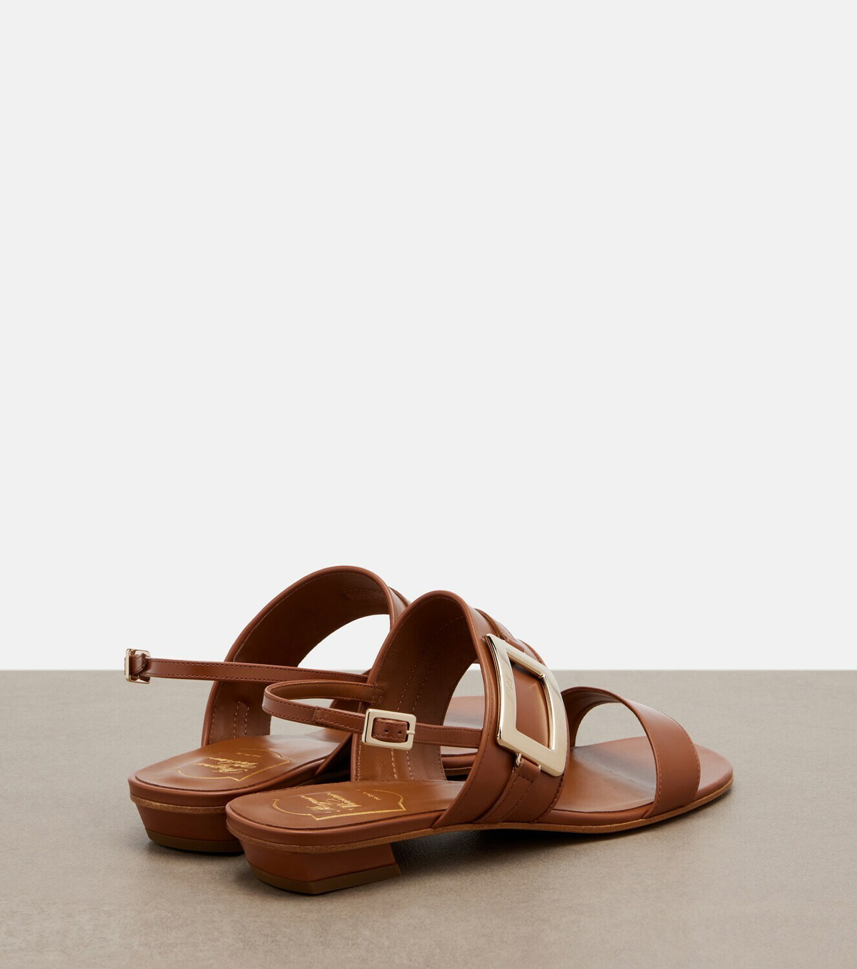Roger Vivier Belle Vivier leather slingback sandals
