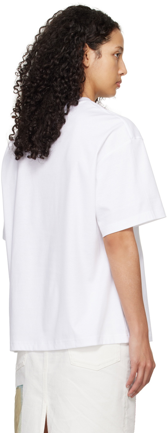 Lanvin White Oversized Embroidered Curb T-Shirt