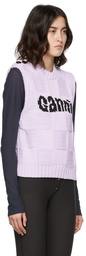 GANNI Checkerboard Knit Vest