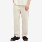 Folk Men's Barrel Leg Trousers in Ecru Twill