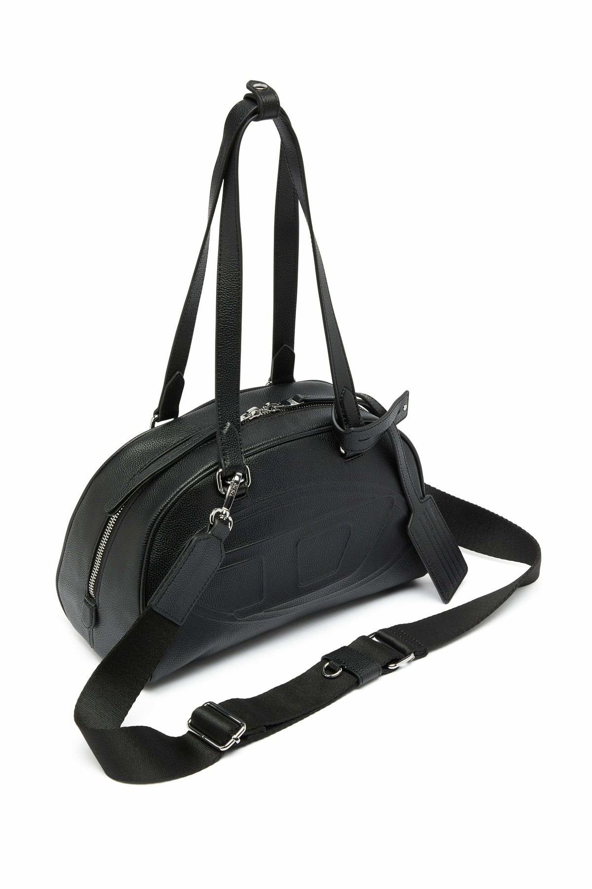 Diesel 1DR Dome - Leather Boston bag with embossed logo - Handbags - Unisex -