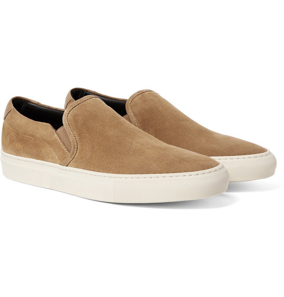 ujævnheder Alice oversøisk Common Projects - Retro Leather-Trimmed Suede Slip-On Sneakers - Men - Sand Common  Projects