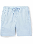 Frescobol Carioca - Felipe Straight-Leg Linen and Cotton-Blend Drawstring Shorts - Blue