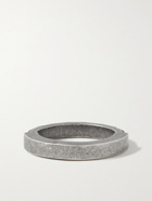 MAISON MARGIELA - Engraved Burnished Sterling Silver and Gold-Tone Ring - Silver