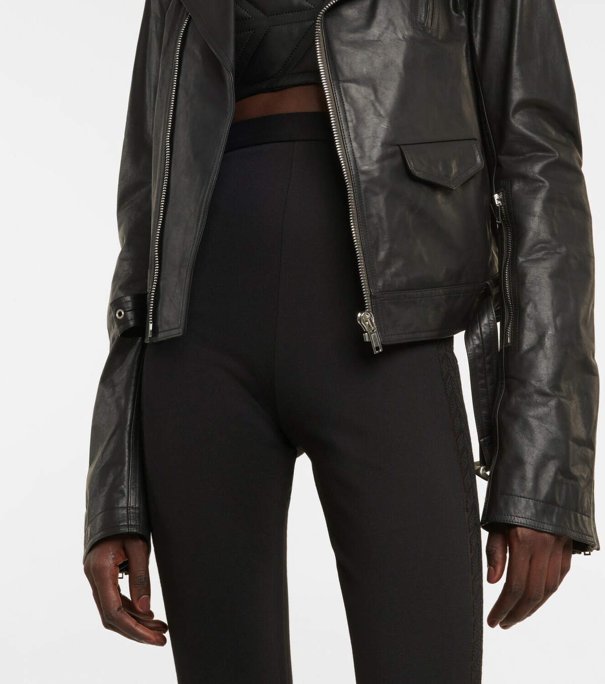 David Koma Mesh-paneled leggings