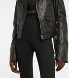 David Koma Mesh-paneled leggings