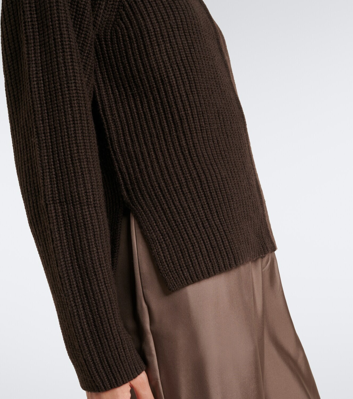 Jardin des Orangers Wool and cashmere zip-up cardigan