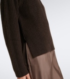 Jardin des Orangers Wool and cashmere zip-up cardigan