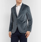 Boglioli - Blue K-Jacket Slim-Fit Unstructured Cotton-Blend Velvet Blazer - Blue