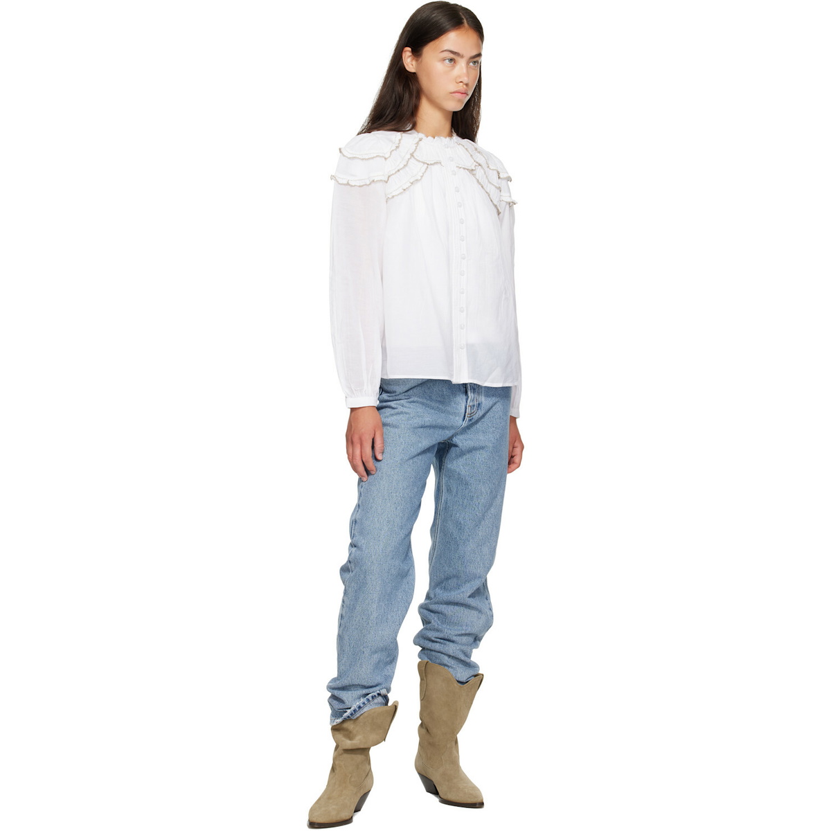 Isabel Marant Etoile White Christa Blouse