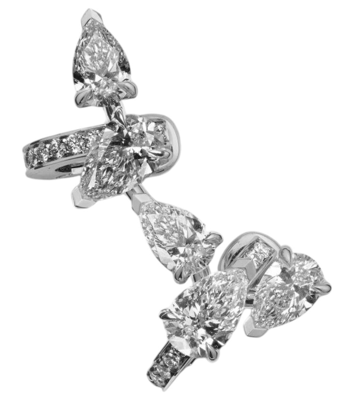 Photo: Repossi Serti Sur Vide 18kt white gold single ear cuff with diamonds