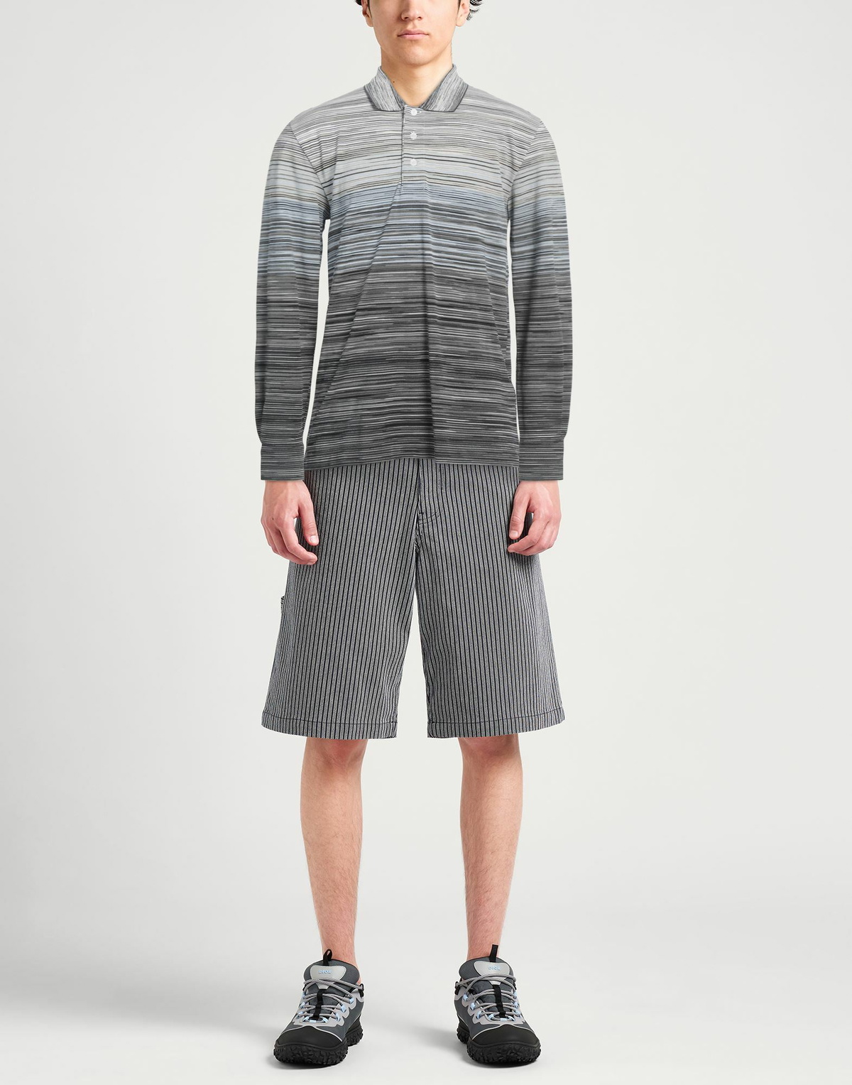Missoni Mens Polo shirt in Light grey