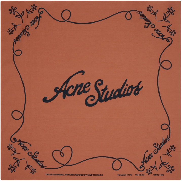 Photo: Acne Studios Red Logo Handkerchief