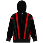 Gucci Velour GRG Stripe Popover Hoody