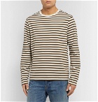 FRAME - Striped Cotton-Jersey T-Shirt - Green