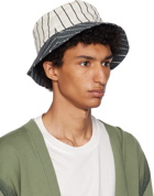 Paul Smith Off-White & Blue Deck Stripe Hat