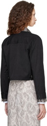Acne Studios Black Layered Garbardine Jacket