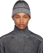 3MAN Black & White Ribbed Beanie