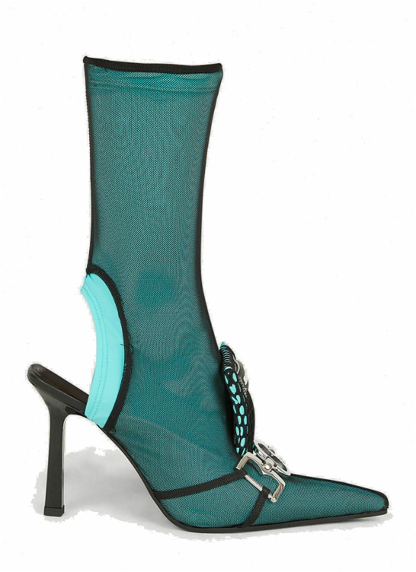 Photo: Lima Sock High Heel Boots in Blue
