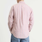 Polo Ralph Lauren Men's Button Down Stripe Oxford Shirt in Orange Royal Multi