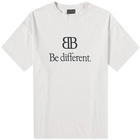 Balenciaga Men's Be Different T-Shirt in Ecru/Black