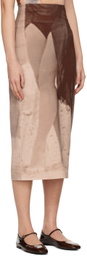 ELLISS SSENSE Exclusive Brown Seã'Orita Midi Skirt