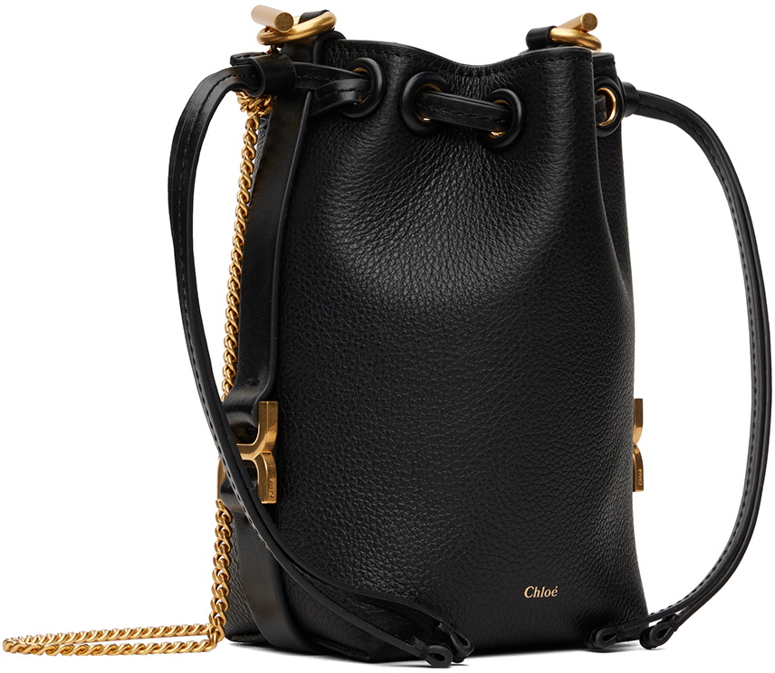Chloé Black Micro Marcie Bucket Bag