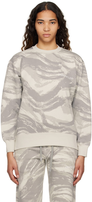 Photo: Moncler Genius 4 Moncler HYKE Gray Printed Sweatshirt