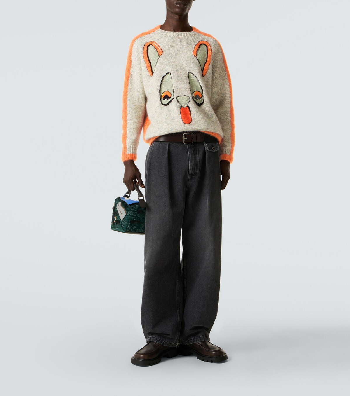 Loewe Pleated barrel-leg jeans